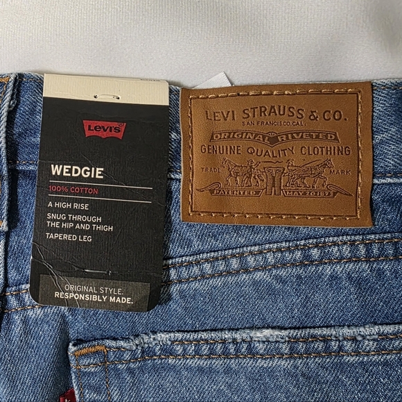Levi's Wedgie Icon Fit High Waist Oxnard Athens Jeans- Size 00/24 Retail $98 NWT - Picture 9 of 11